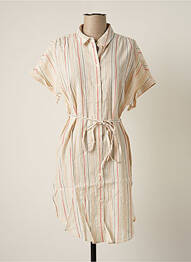 Robe courte manches courtes manches courtes beige VILA femme
