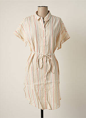 Robe courte manches courtes manches courtes beige VILA femme