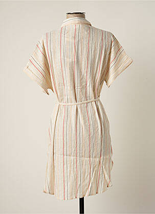 Robe courte manches courtes manches courtes beige VILA femme