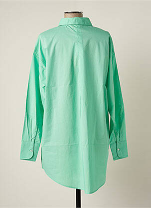 Chemisier tissage popeline manches longues vert SUMMUM femme