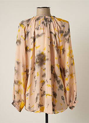 Blouse légère et transparente manches longues rose RABENS SALONER femme