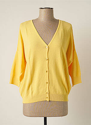 Gilet manches longues manches 3/4 jaune SUMMUM femme