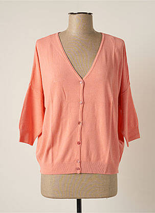 Gilet manches longues manches 3/4 rose SUMMUM femme