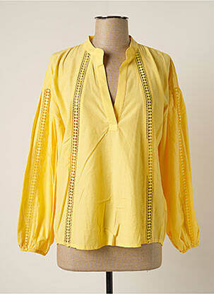 Blouse manches longues manches longues jaune SUMMUM femme