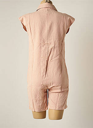 Combishort col chemisier manches courtes rose DROLATIC femme