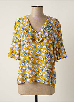 Blouse imprimé fleurs manches courtes vert MEIL femme