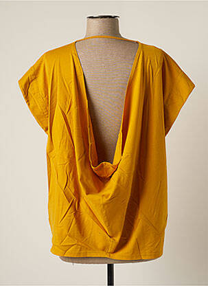 T-shirt coupe droite manches courtes jaune DROLATIC femme