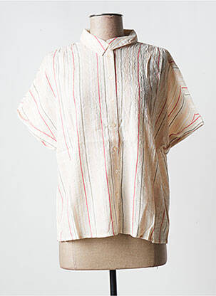 Chemisier tissage crêpe manches courtes rose VILA femme