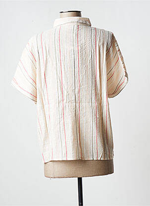 Chemisier tissage crêpe manches courtes rose VILA femme