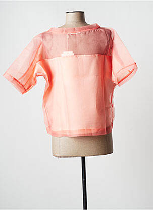 Top coupe fluide manches 3/4 rose RABENS SALONER femme