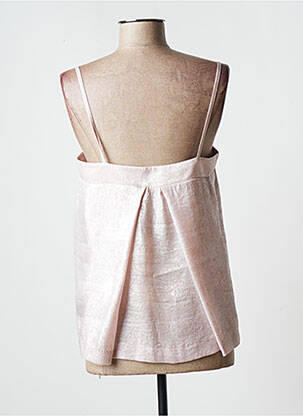 Top col carré fines bretelles rose RABENS SALONER femme