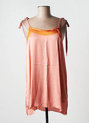 Top col carré fines bretelles rose RABENS SALONER femme