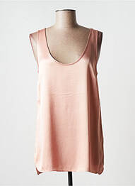 Top coupe fluide sans manche rose LAUREN VIDAL femme