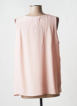 Top tissage crêpe sans manche rose LAUREN VIDAL femme