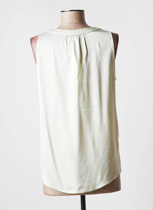 Top coupe fluide sans manche vert JEFF femme