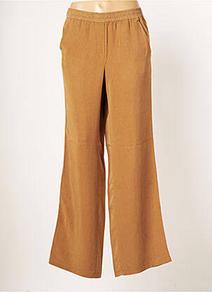 Pantalon large coupe fluide taille normale beige SUMMUM femme