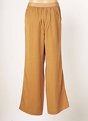 Pantalon large coupe fluide taille normale beige SUMMUM femme