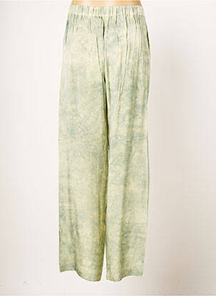 Pantalon large coupe fluide taille haute vert RABENS SALONER femme