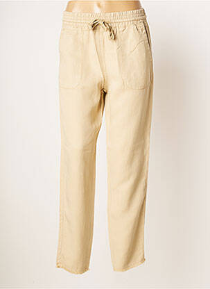 Pantalon slim taille haute taille haute beige HAPPY femme