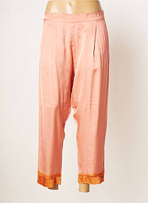 Pantalon 7/8 taille haute taille haute rose RABENS SALONER femme
