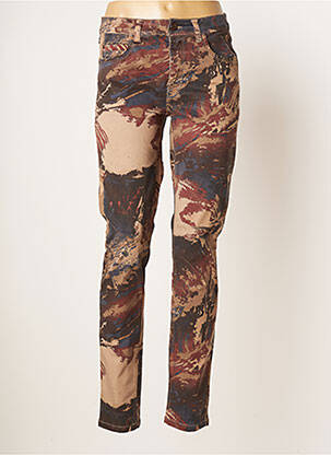 Pantalon slim stretch taille normale marron SUMMUM femme