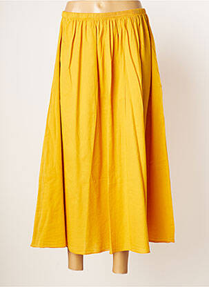 Jupe longue taille haute jaune DROLATIC femme