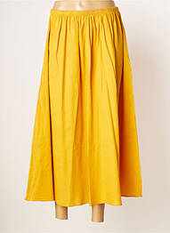 Jupe longue taille haute jaune DROLATIC femme