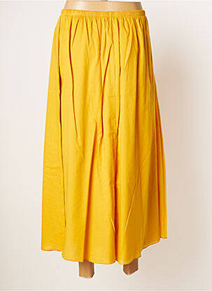 Jupe longue taille haute jaune DROLATIC femme