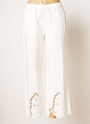 Pantalon 7/8 blanc V.DE.VINSTER pour femme