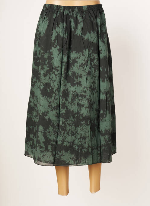 Jupe mi-longue vert DROLATIC pour femme