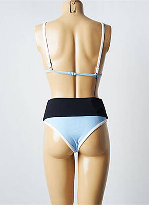Maillot de bain 2 pièces stretch haut triangles bleu MR MOOD femme