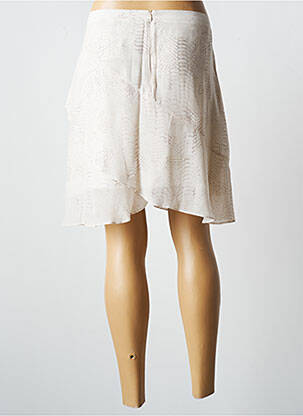 Jupe courte coupe évasée beige LAUREN VIDAL femme