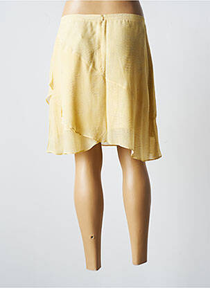 Jupe courte coupe évasée jaune LAUREN VIDAL femme