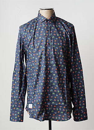 Chemise manches longues imprimé fantaisie bleu A FISH NAMED FRED homme