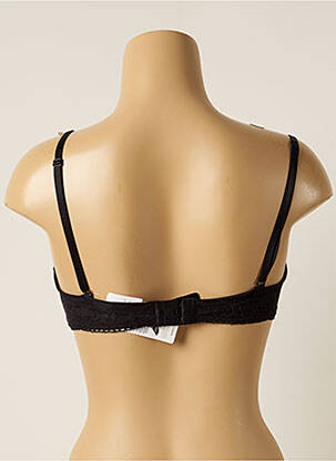 Soutien-gorge effet matière satinée haut bandeau noir MAISON LEJABY femme