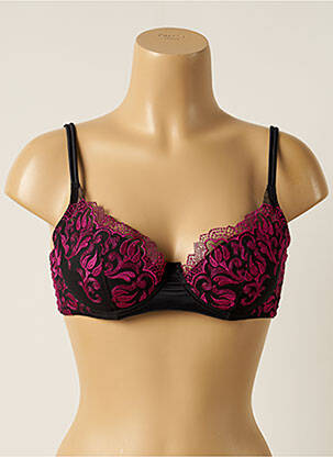 Soutien-gorge broderie haut soutien-gorge moulé noir COTTON CLUB femme