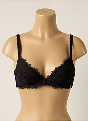 Soutien-gorge broderie haut soutien-gorge moulé noir MILLESIA femme
