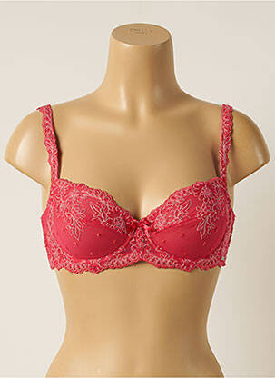 Soutien-gorge broderie haut soutien-gorge emboitant rose MILLESIA femme