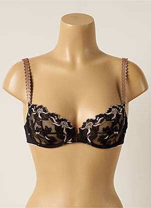 Soutien-gorge broderie haut soutien-gorge emboitant noir MAISON LEJABY femme