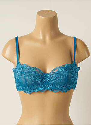 Soutien-gorge tissage dentelle haut soutien-gorge emboitant bleu COTTON CLUB femme
