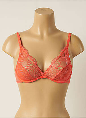 Soutien-gorge tissage dentelle haut soutien-gorge emboitant orange WACOAL femme