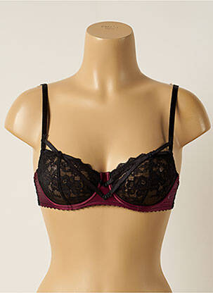 Soutien-gorge tissage dentelle haut soutien-gorge emboitant noir AUBADE femme