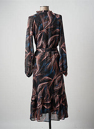 Robe longue manches longues manches longues noir MOLLY BRACKEN femme