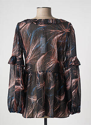 Blouse légère et transparente manches longues noir MOLLY BRACKEN femme