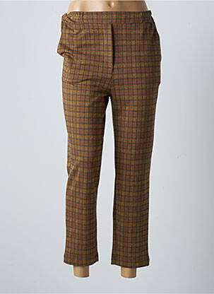 Pantalon 7/8 stretch taille normale marron PAKO LITTO femme