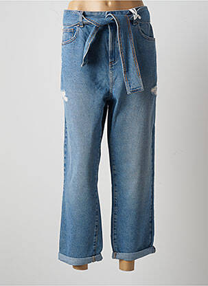 Jeans coupe large sélection denim taille haute bleu FRACOMINA femme