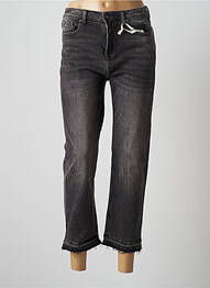 Jeans coupe droite stretch taille normale noir FRACOMINA femme