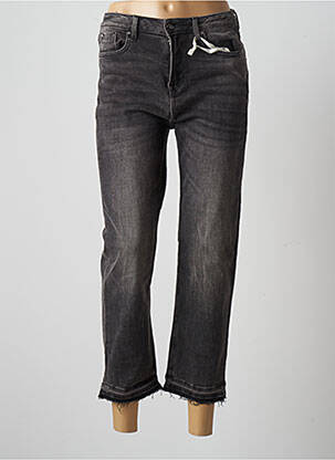 Jeans coupe droite stretch taille normale noir FRACOMINA femme