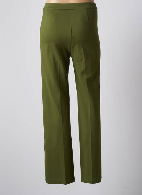 Pantalon droit stretch taille haute vert KING LOUIE femme