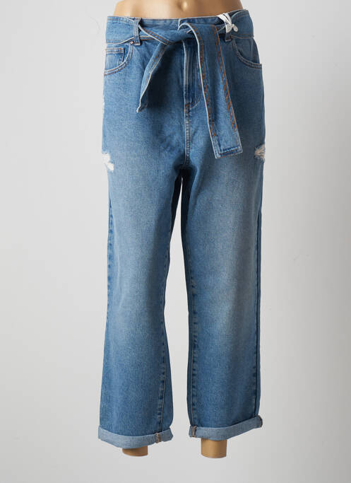 Jeans coupe large sélection denim taille haute bleu FRACOMINA femme